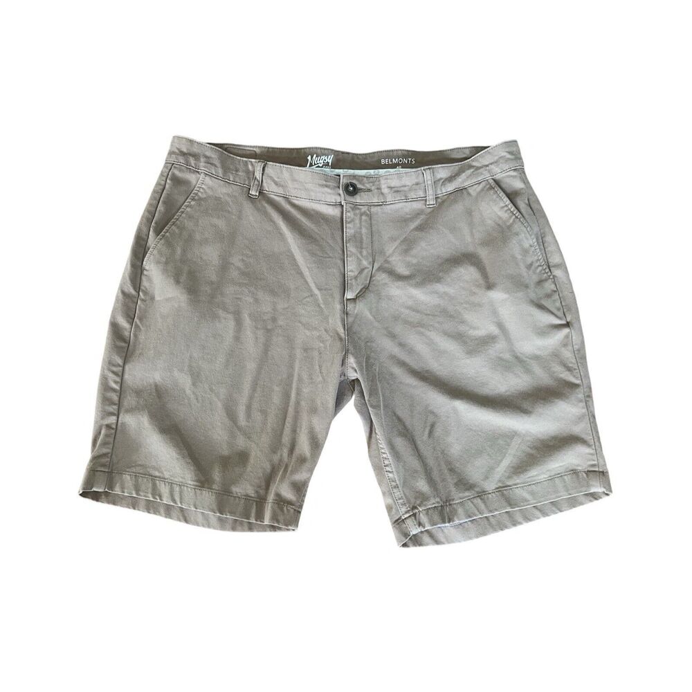 Mugsy Belmonts Khaki Chinos Shorts Stretch Flat Men’s Size 40
